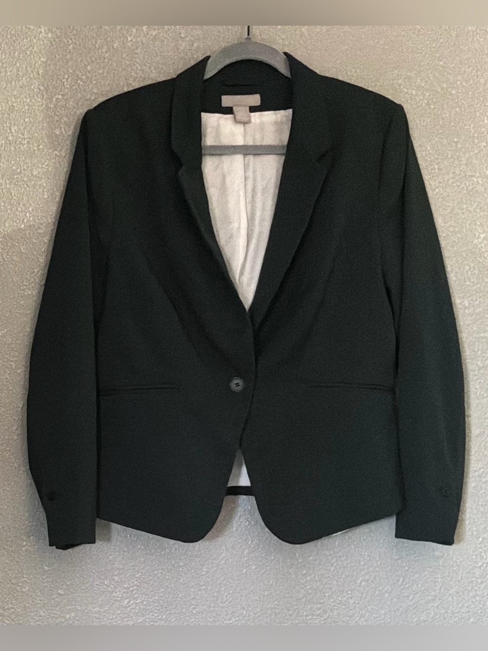 H&M Black Single-Button Tailored Blazer